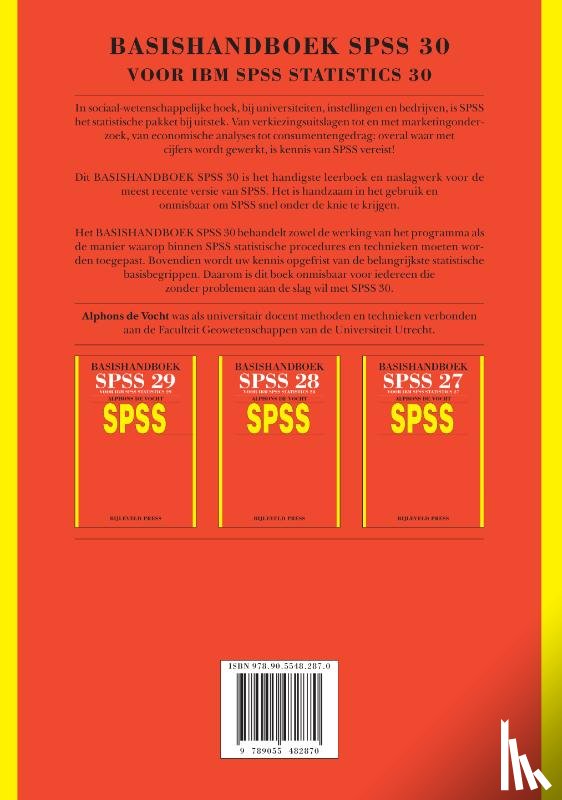 Vocht, Alphons de - Basishandboek SPSS 30