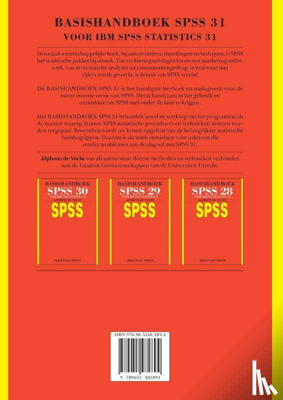 Vocht, Alphons de - Basishandboek SPSS 31