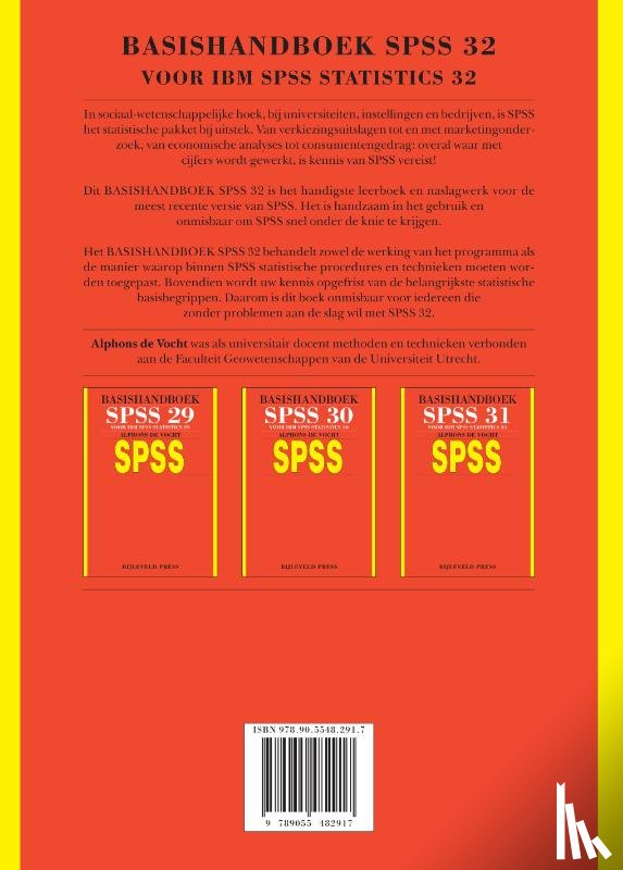 Vocht, Alphons de - Basishandboek SPSS 32