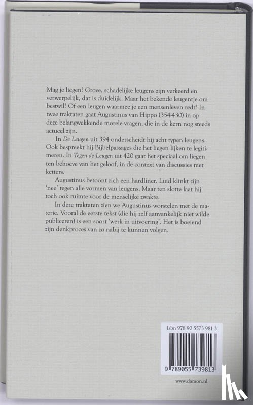 Augustinus, Aurelius - Liegen en leugens