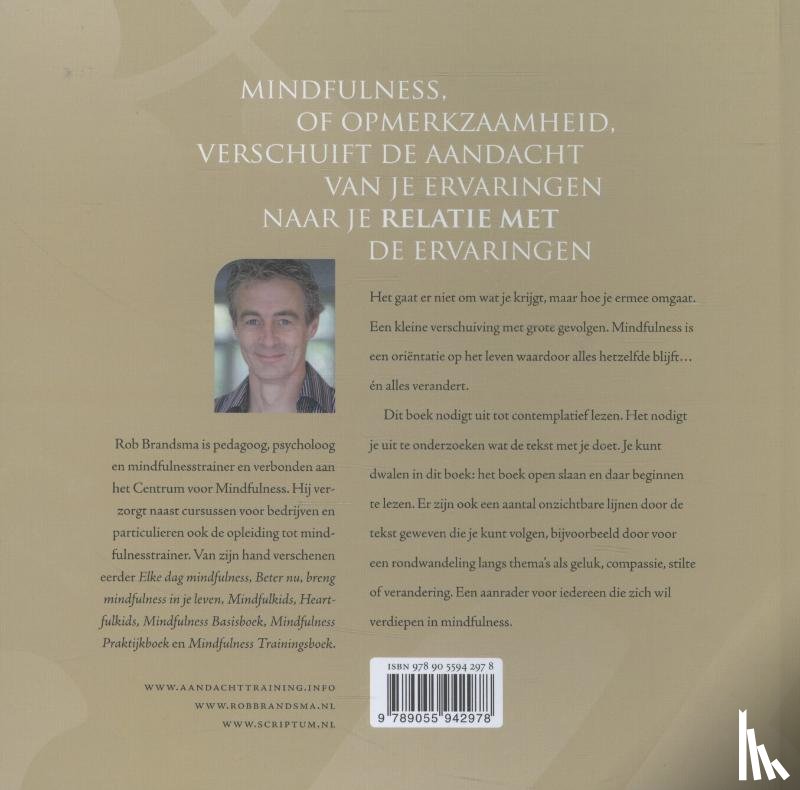 Brandsma, Rob - Elke dag meer mindfulness