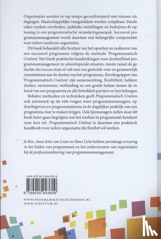 Bos, Jo, Loon, Anne Jette van, Licht, Hans - Programmatisch creeren