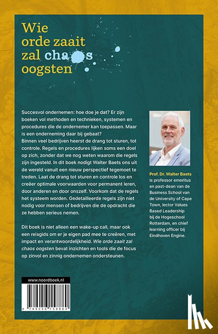 Baets, Walter - Wie orde zaait zal chaos oogsten