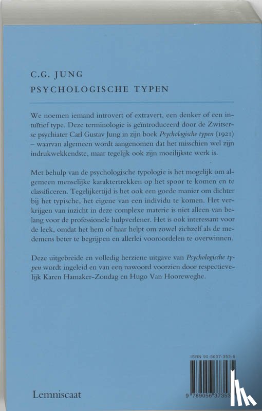 Jung, Carl Gustav - Psychologische typen
