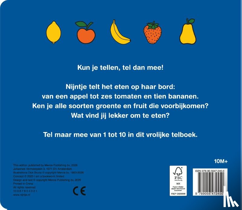 Bruna, Dick - nijntje telboek, groente en fruit