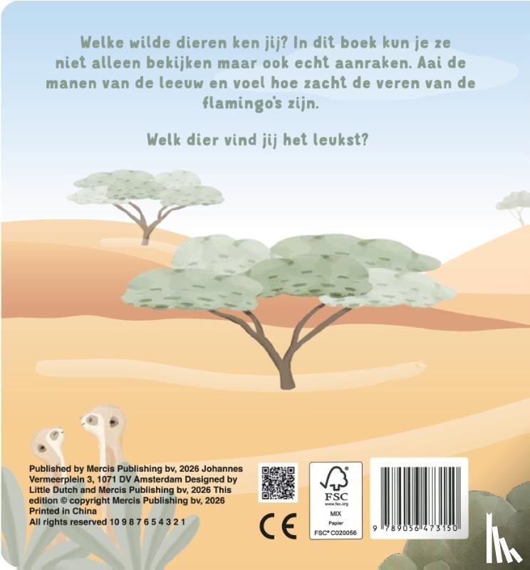 Mercis Publishing - Mijn voelboek - Wilde dieren