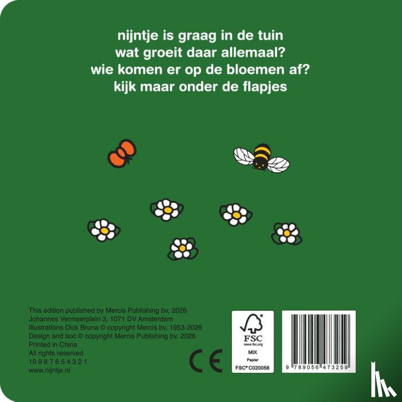 Bruna, Dick - flapjesboek nijntje in de tuin