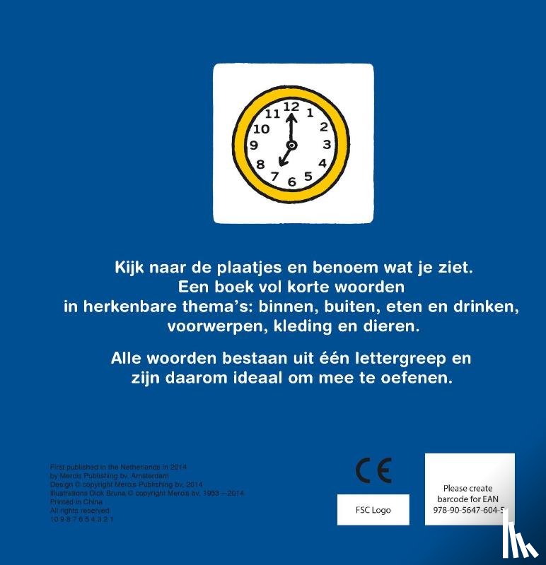 Bruna, Dick - nijntje oefent korte woordjes