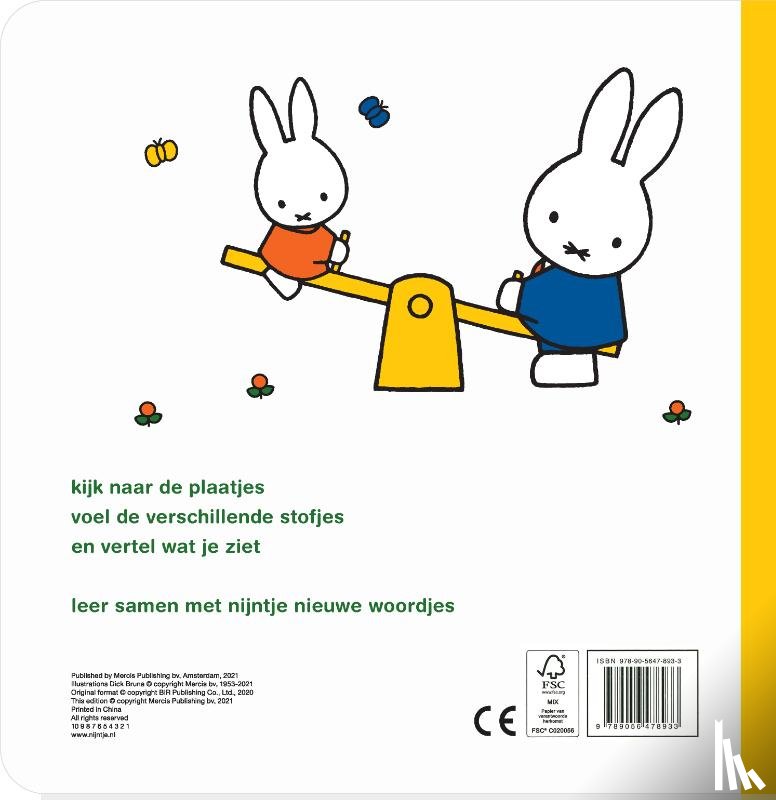 Bruna, Dick - nijntje voelboek woordjes leren