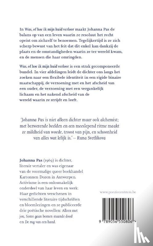 Pas, Johanna - Was, of hoe ik mijn huid verloor
