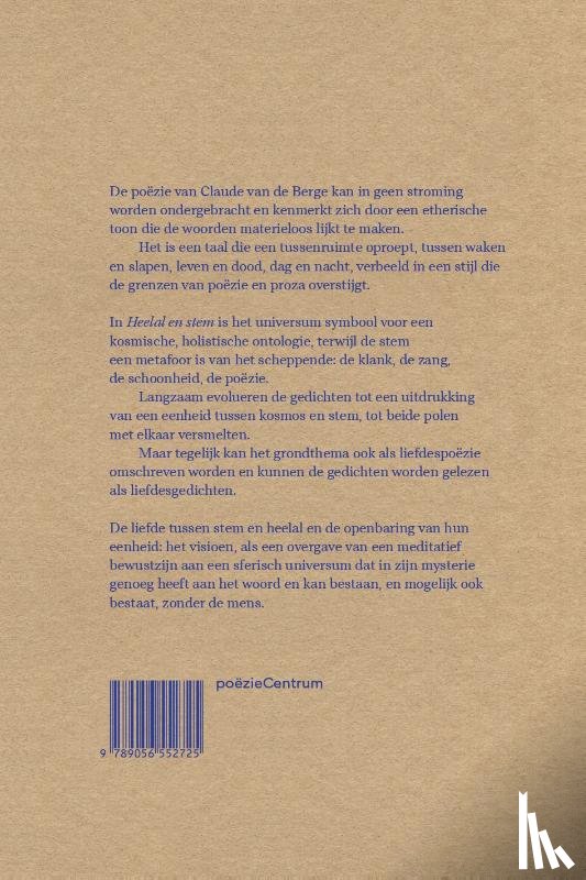 Van de Berge, Claude - Heelal en stem