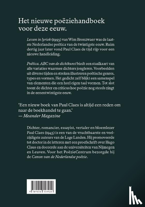 Claes, Paul - Poëtica