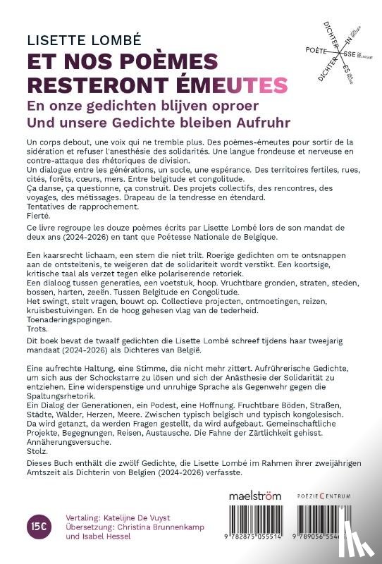 Lombé, Lisette - En onze gedichten blijven oproer / Et nos poèmes resteront émeutes / Und unsere Gedichte bleiben Aufrurh
