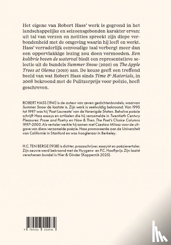 Hass, Robert - Een kolibrie boven de waterval