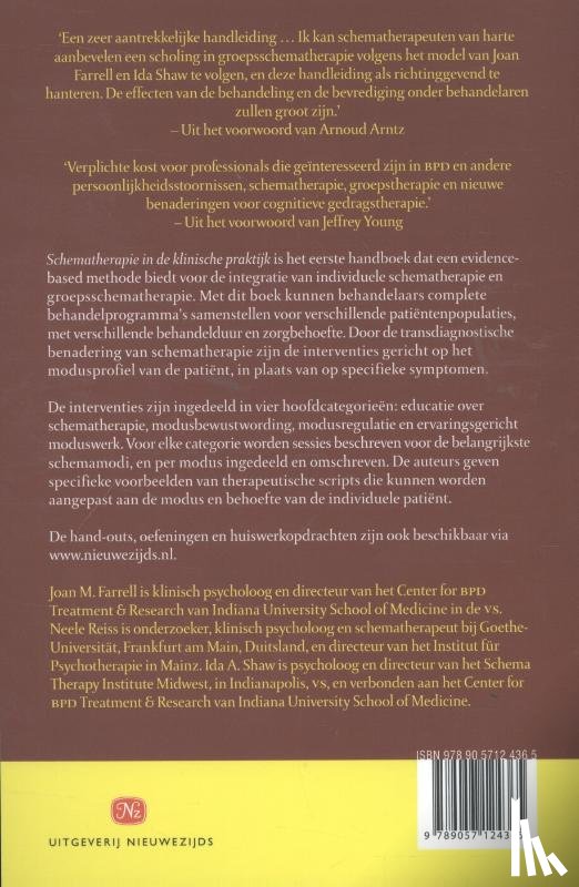 Farrell, Joan M., Reiss, Neele, Shaw, Ida A. - Schematherapie in de klinische praktijk