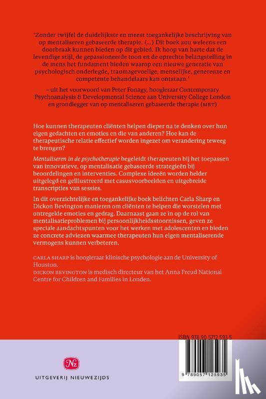 Sharp, Carla, Bevington, Dickon - Mentaliseren in de psychotherapie