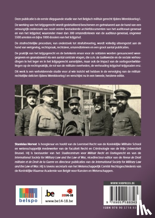 Horvat, Stanislas - De vervolging van militairrechtelijke delicten tijdens Wereldoorlog I