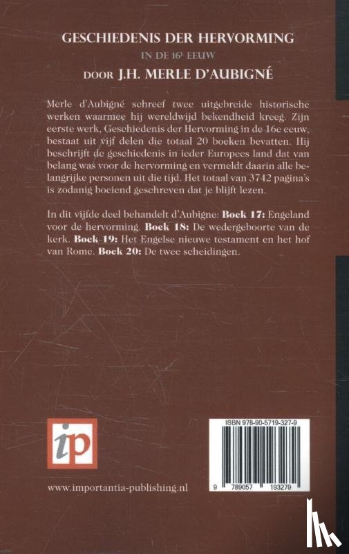 Merle d'Aubigné, J.H. - Geschiedenis der Hervorming in de 16e eeuw