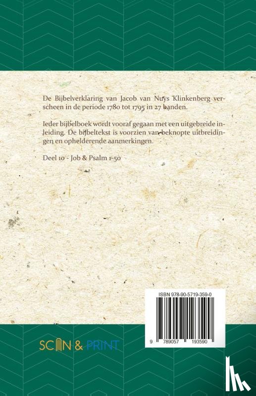 Nuys Klinkenberg, J. van - Job & Psalmen 1-50