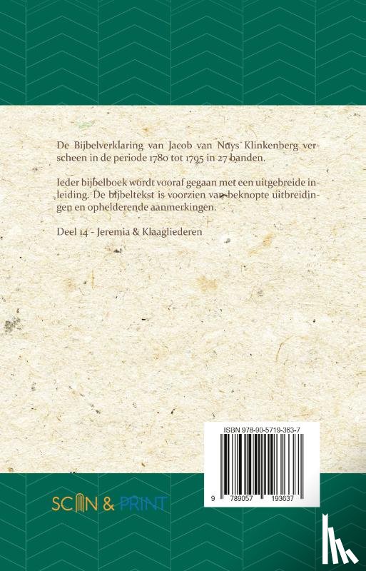 Nuys Klinkenberg, J. van - Jeremia & Klaagliederen