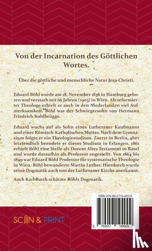 Böhl, Eduard - Von der Incarnation des Göttlichen Wortes