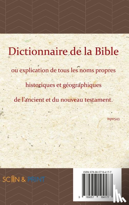 Spol, E. - Dictionnaire de la Bible