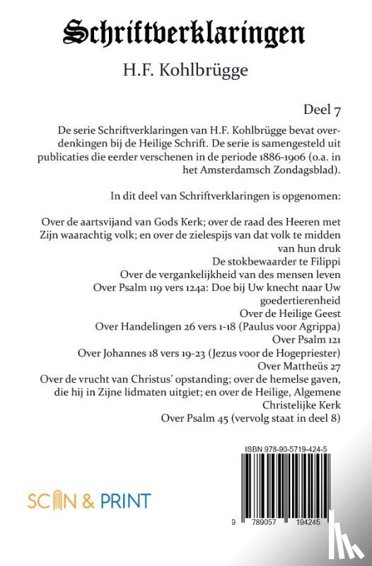 Kohlbrügge, H.F. - Schriftverklaringen 7