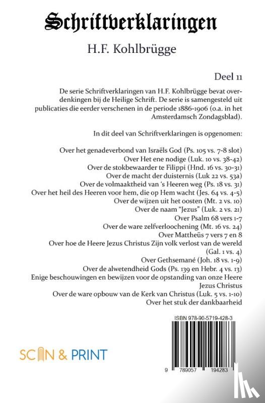 Kohlbrügge, H.F. - Schriftverklaringen 11