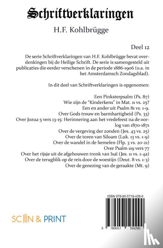 Kohlbrügge, H.F. - Schriftverklaringen 12