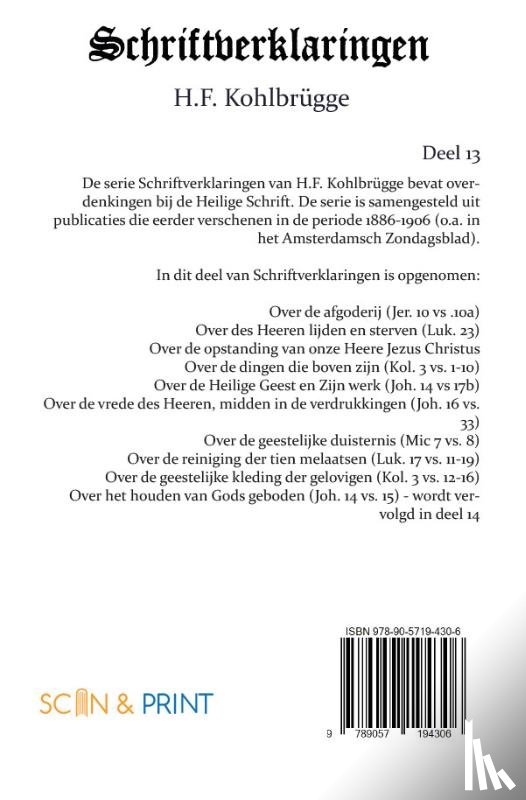 Kohlbrügge, H.F. - Schriftverklaringen 13