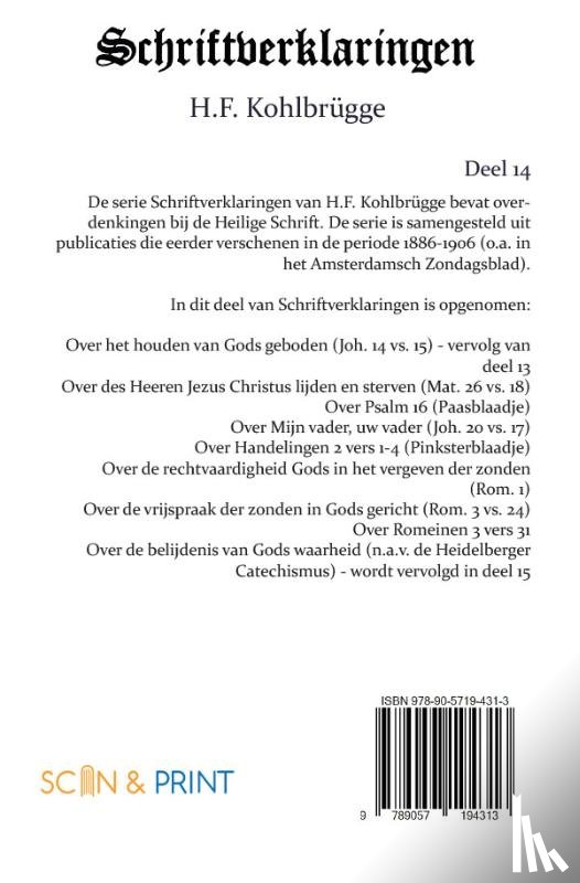 Kohlbrügge, H.F. - Schriftverklaringen 14