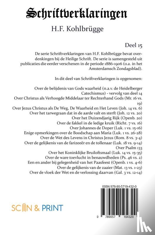 Kohlbrügge, H.F. - Schriftverklaringen 15