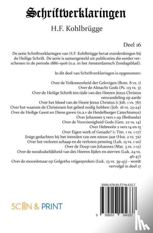 Kohlbrügge, H.F. - Schriftverklaringen 16