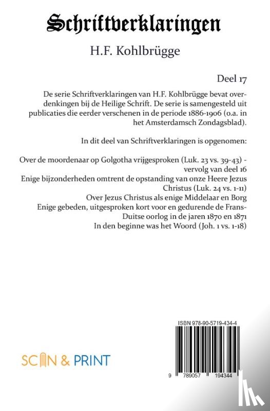 Kohlbrügge, H.F. - Schriftverklaringen 17