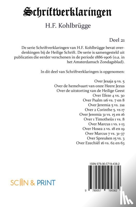 Kohlbrügge, H.F. - Schriftverklaringen 21