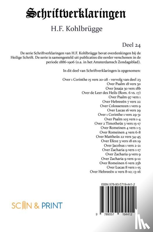 Kohlbrügge, H.F. - Schriftverklaringen 24