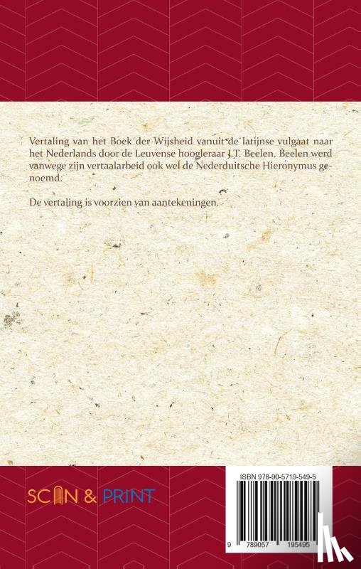 Beelen, J.T. - Het Boek der Wijsheid