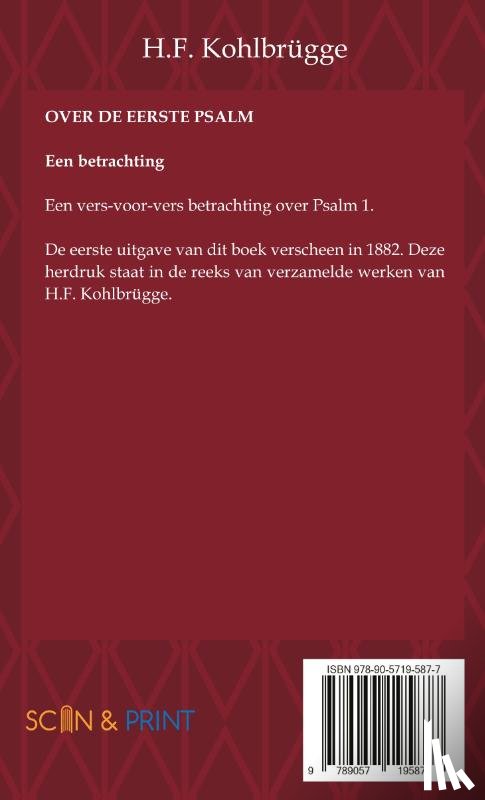 Kohlbrügge, H.F. - Over de eerste Psalm