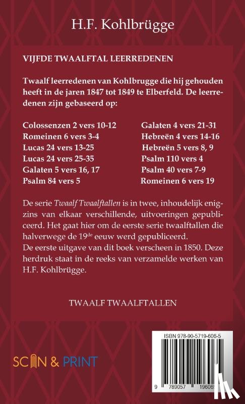 Kohlbrügge, H.F. - Twaalftal Leerredenen I - 5