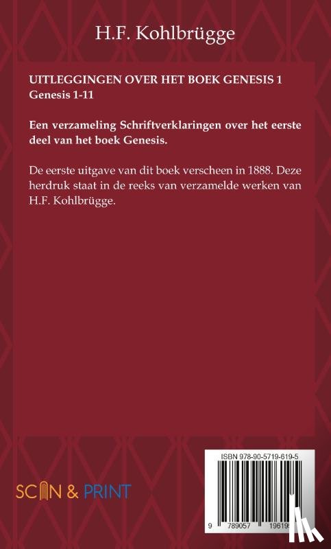 Kohlbrügge, H.F. - Uitleggingen over het Boek Genesis 1