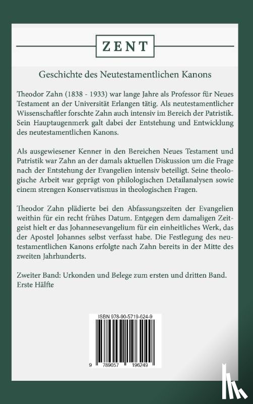 Zahn, Theodor - Geschichte des Neutestamentlichen Kanons 3