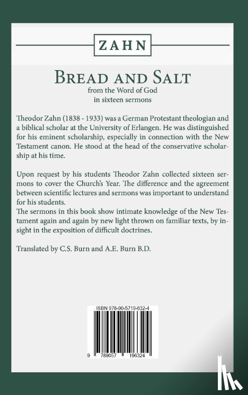 Zahn, Theodor - Bread and Salt from the Word of God