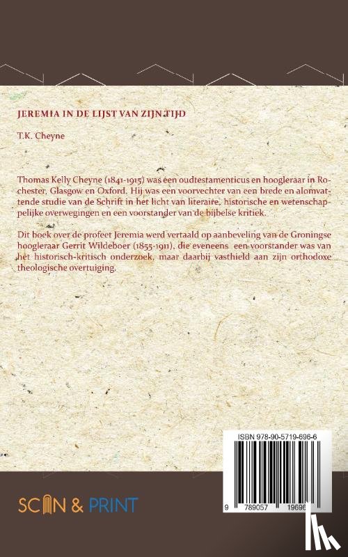 Cheyne, T.K. - Jeremia in de lijst van zijn tijd