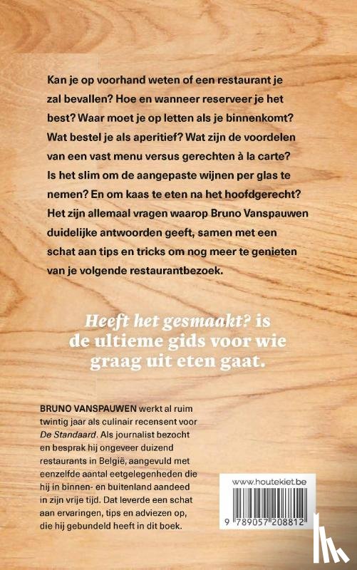 Bruno Vanspauwen - Heeft het gesmaakt?
