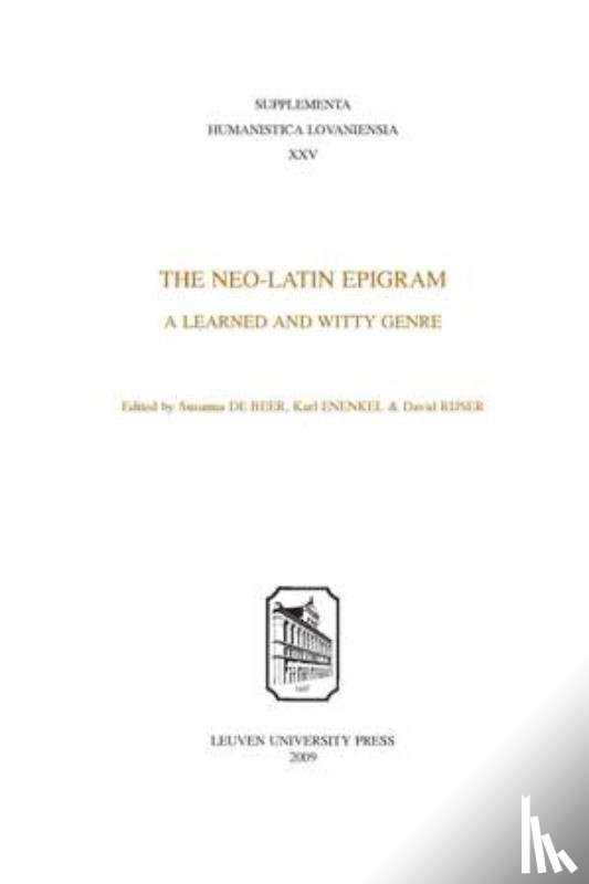  - The Neo-Latin Epigram