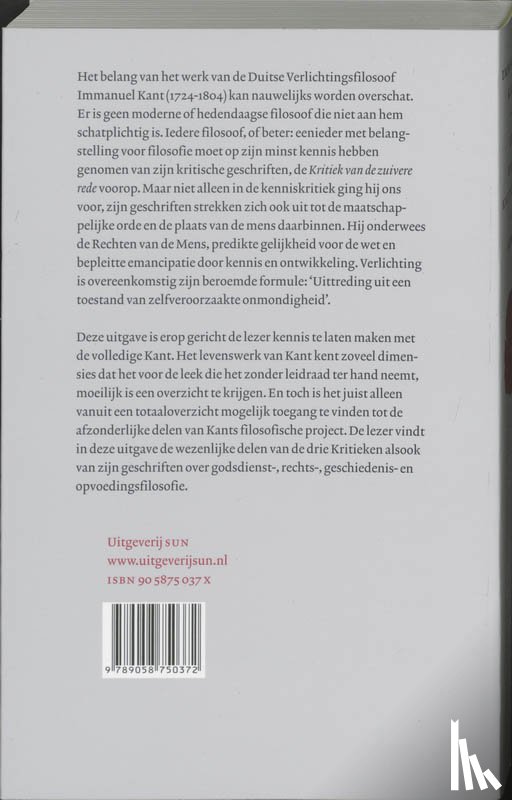Kant, Immanuel, Schmidt, R. - De drie kritieken