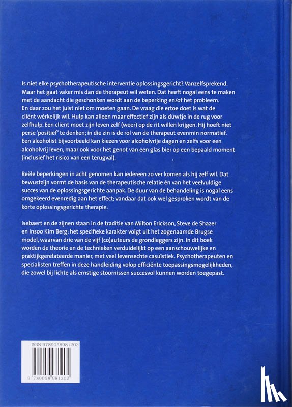 Isebaert, L. - Praktijkboek oplossingsgerichte cognitieve therapie