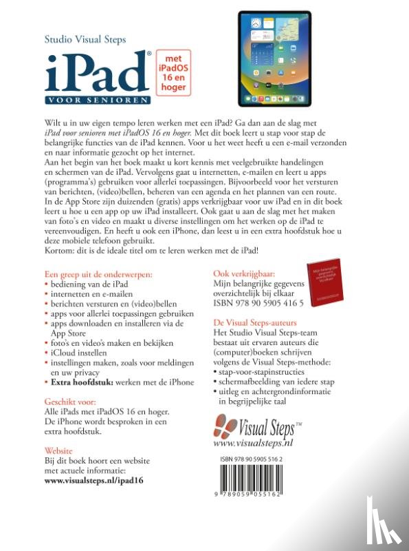 Visual Steps, Studio - iPad voor senioren met iPadOS 16 en hoger