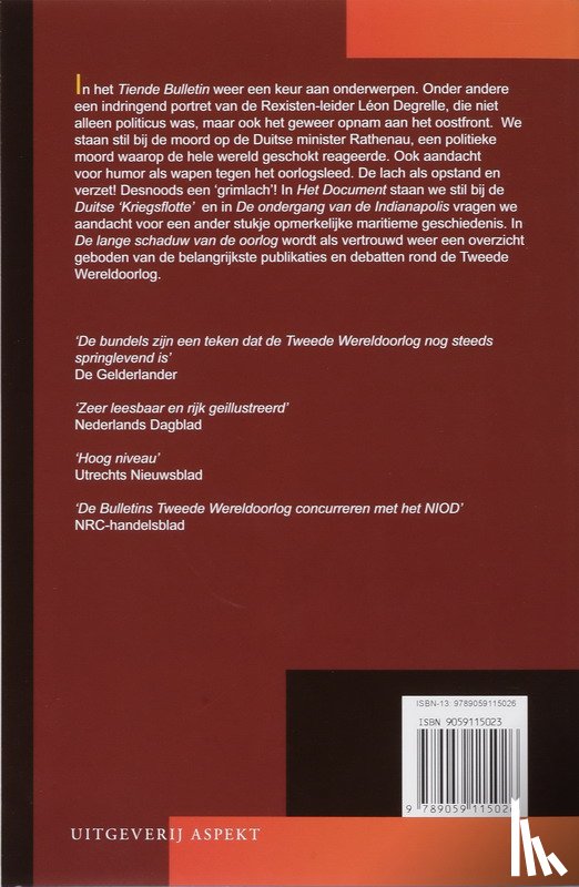  - Tiende bulletin van de Tweede Wereldoolog