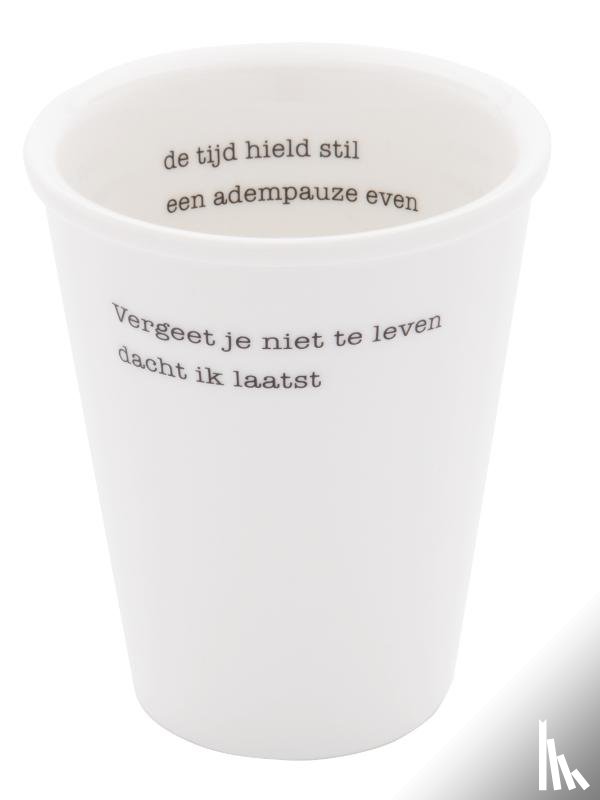 Hermis, Kees - Porseleinen beker 'Vergeet je niet' set van 2